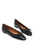 Flattered Bodil Leather Ballerina Pumps, Black