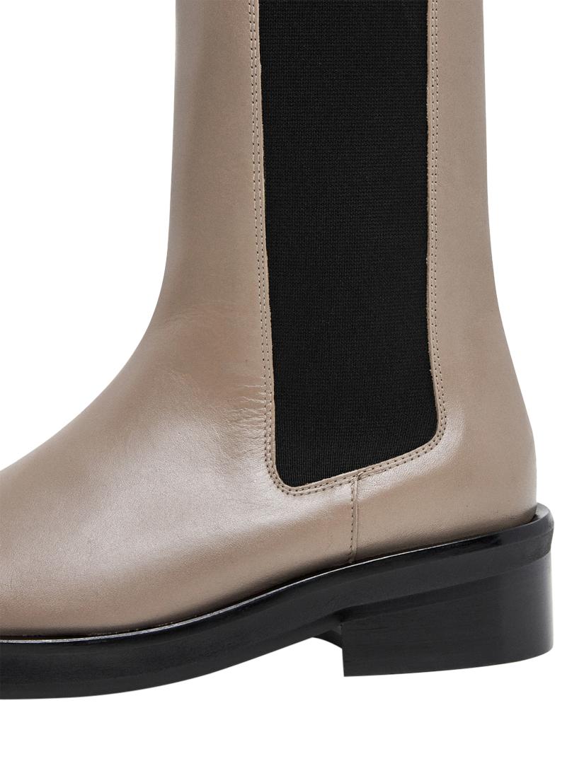 Product image 6 of 7, which shows Flattered Liana Leather Mid-Calf Chelsea Boots, Taupe, EU38