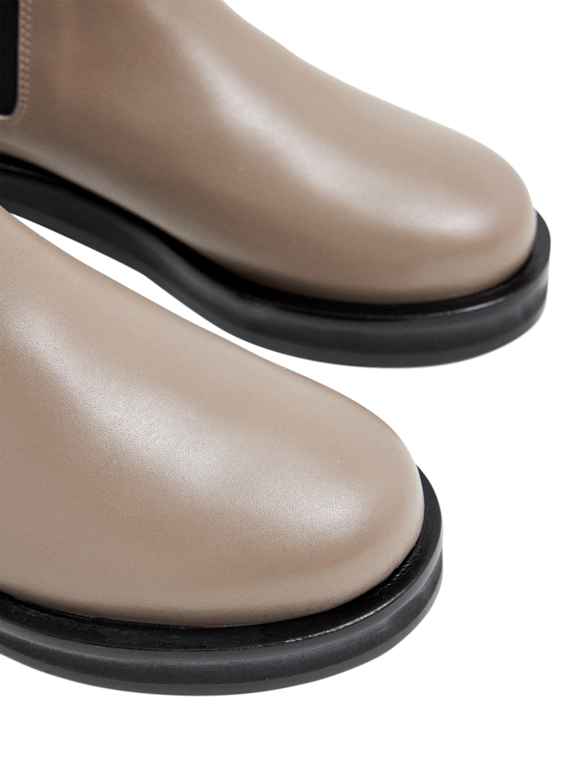 Product image 7 of 7, which shows Flattered Liana Leather Mid-Calf Chelsea Boots, Taupe, EU38