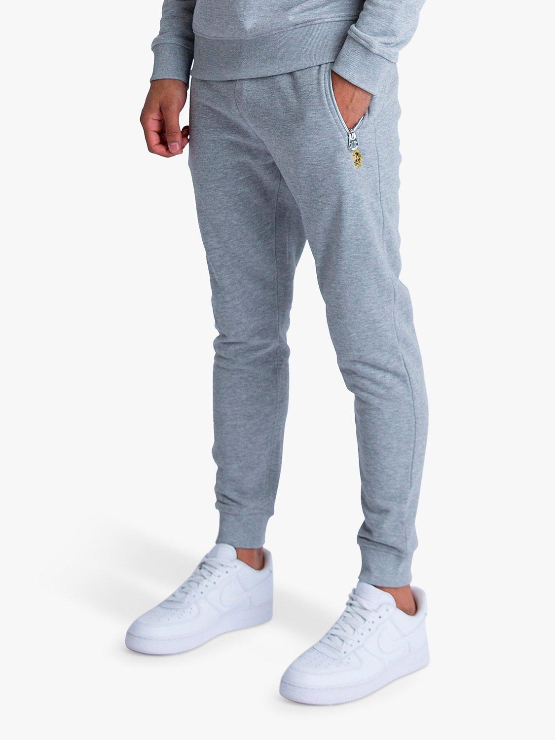 Product image 1 of 4, which shows LUKE 1977 Rome 1000 Joggers, Mid Marl Grey, XS