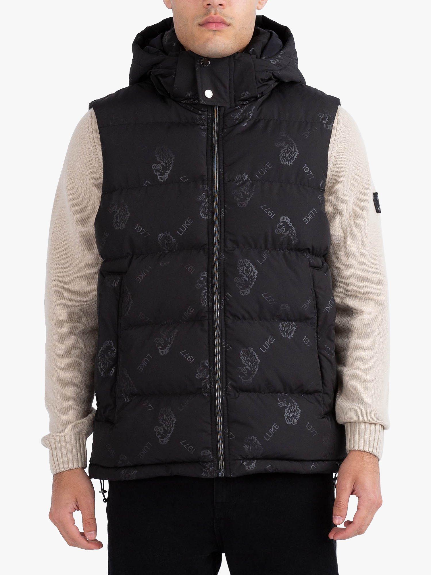 Product image 1 of 5, which shows LUKE 1977 Egrit Quilted Gilet, Black, S