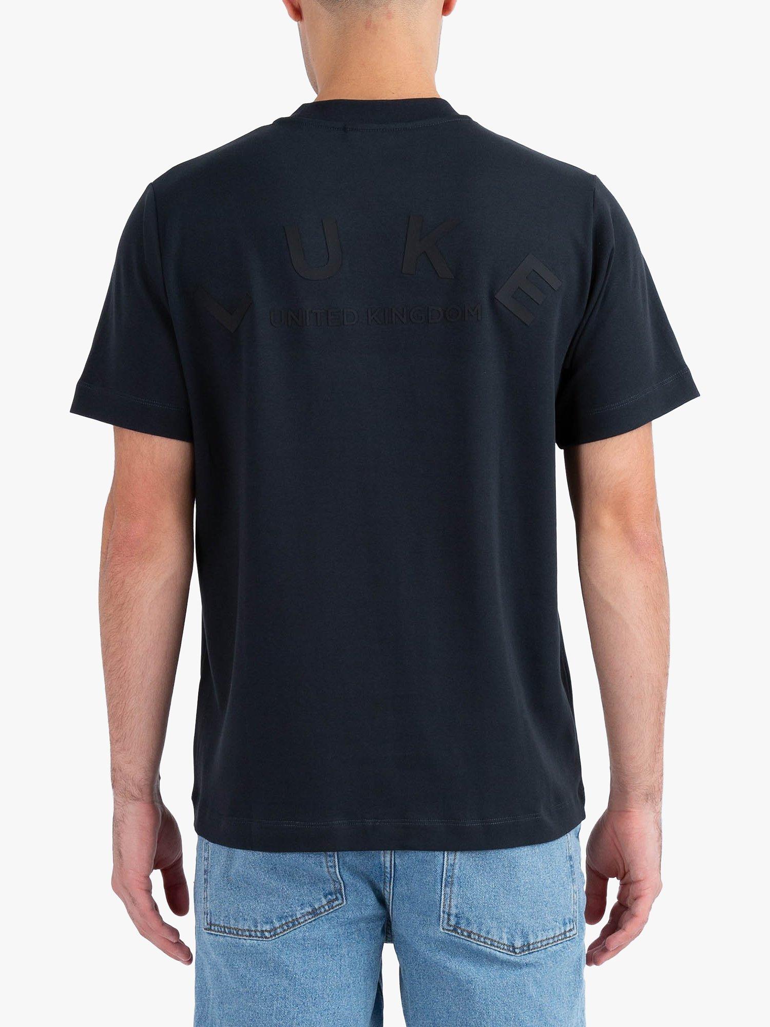 Product image 2 of 5, which shows LUKE 1977 Luxembourg Back Print Relaxed Fit T-Shirt, Dark Charcoal, XS