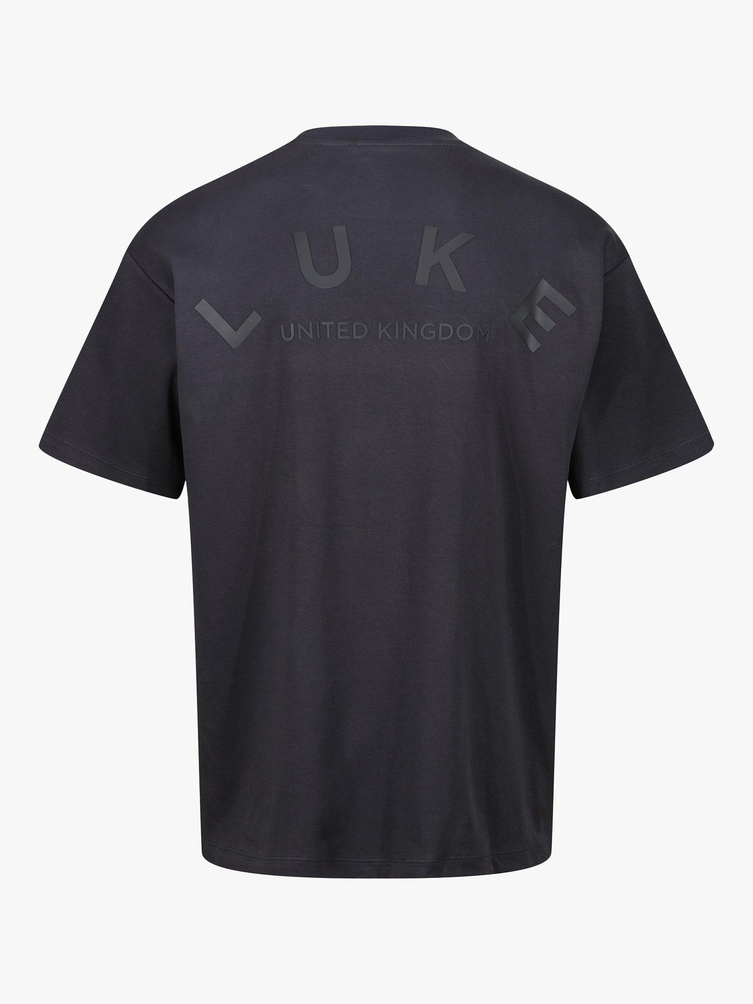 Product image 4 of 5, which shows LUKE 1977 Luxembourg Back Print Relaxed Fit T-Shirt, Dark Charcoal, XS