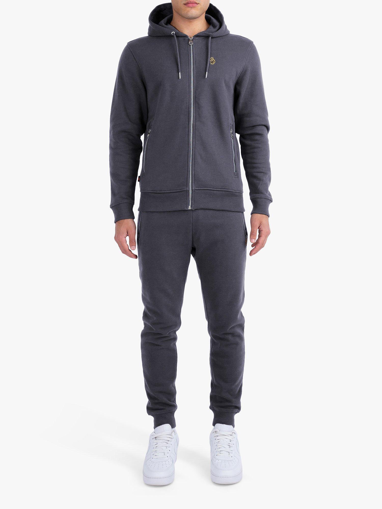 Product image 1 of 4, which shows LUKE 1977 Berlin Rome 1000 Hoodie and Joggers Set, Charcoal, XS