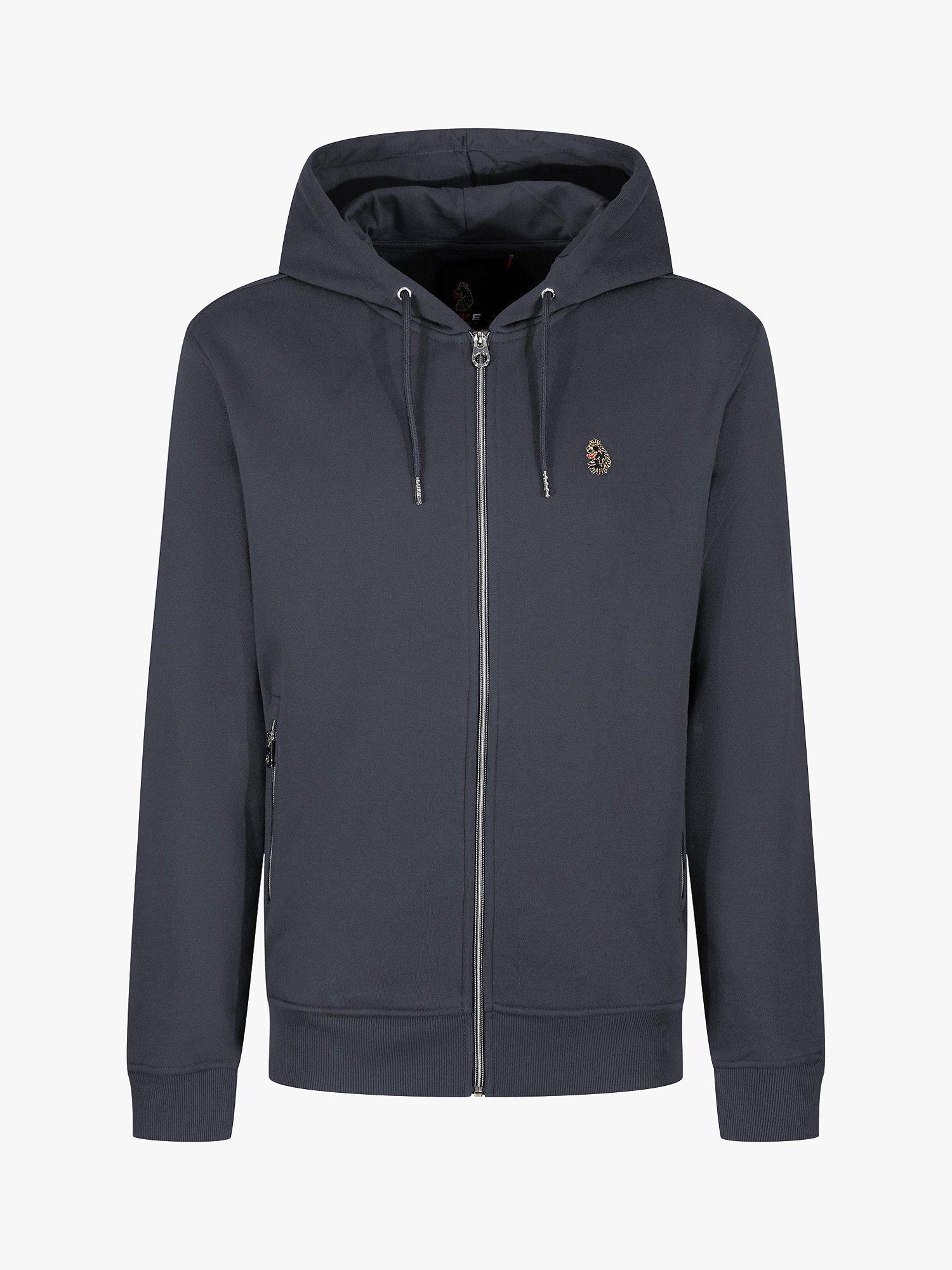 Product image 3 of 5, which shows LUKE 1977 Berlin Zip Through Hoodie, Charcoal, XS