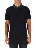 LUKE 1977 Henderson Cotton Regular Fit Polo Shirt, Black Charcoal