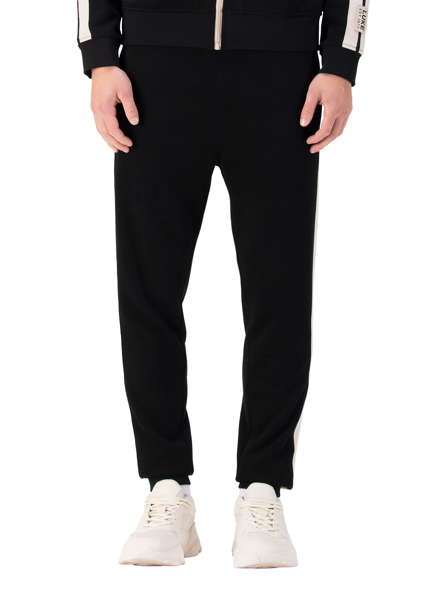 Product image 3 of 5, which shows LUKE 1977 Cornnell Vintage Tricot Joggers, Black, XS