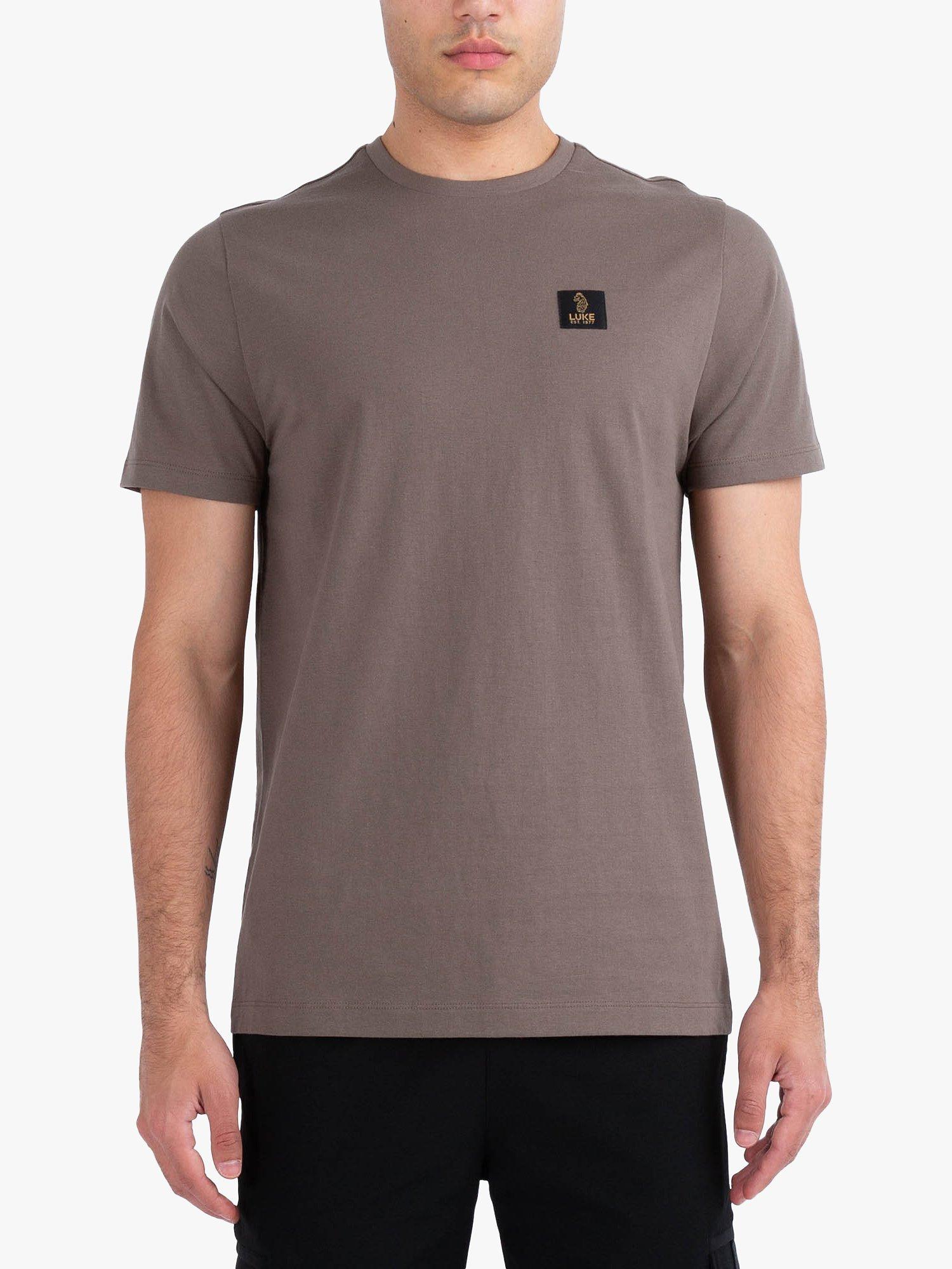 Product image 1 of 5, which shows LUKE 1977 Brunei Logo T-Shirt, Mushroom, XS