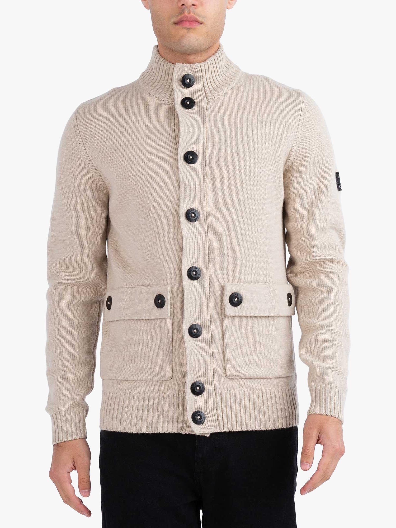 LUKE 1977 Denmark Chunky Knit Cardigan, Dark Ecru