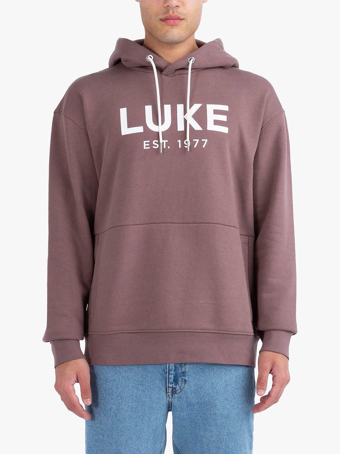Product image 1 of 5, which shows LUKE 1977 Grand Hoodie, Dark Mauve, XS