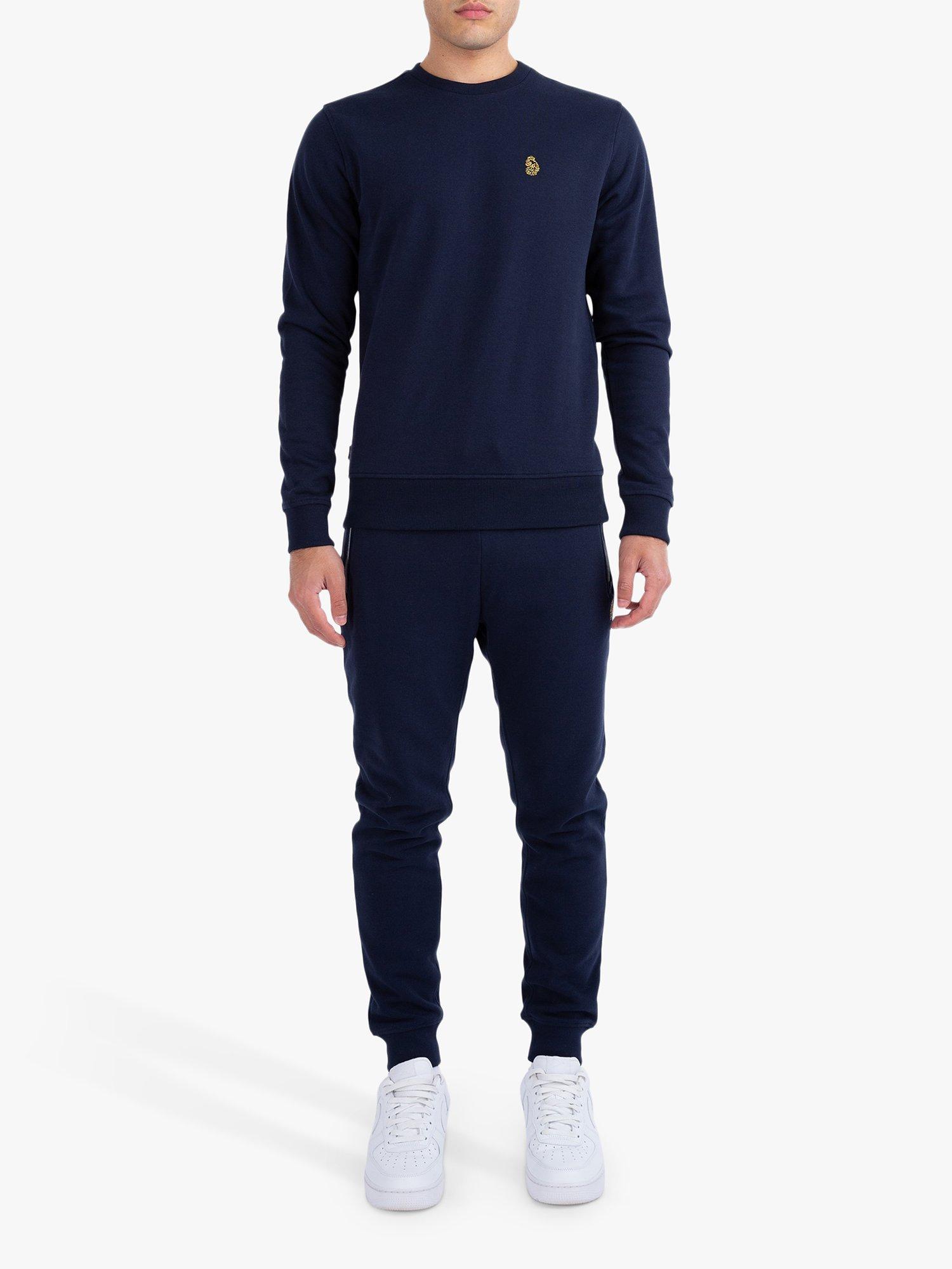 Product image 1 of 5, which shows LUKE 1977 London Rome 1000 Sweatshirt and Joggers Set, Dark Navy, XS