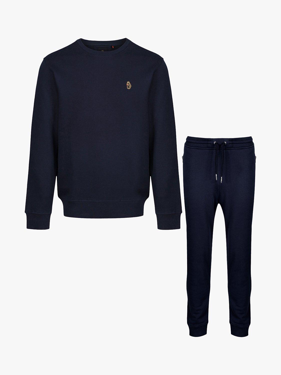 Product image 3 of 5, which shows LUKE 1977 London Rome 1000 Sweatshirt and Joggers Set, Dark Navy, XS