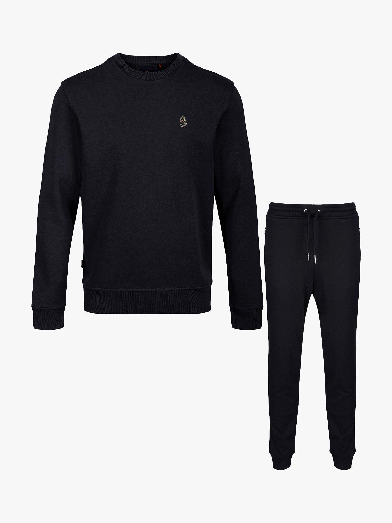 Product image 3 of 4, which shows LUKE 1977 London Rome 1000 Sweatshirt and Joggers Set, Jet Black, S