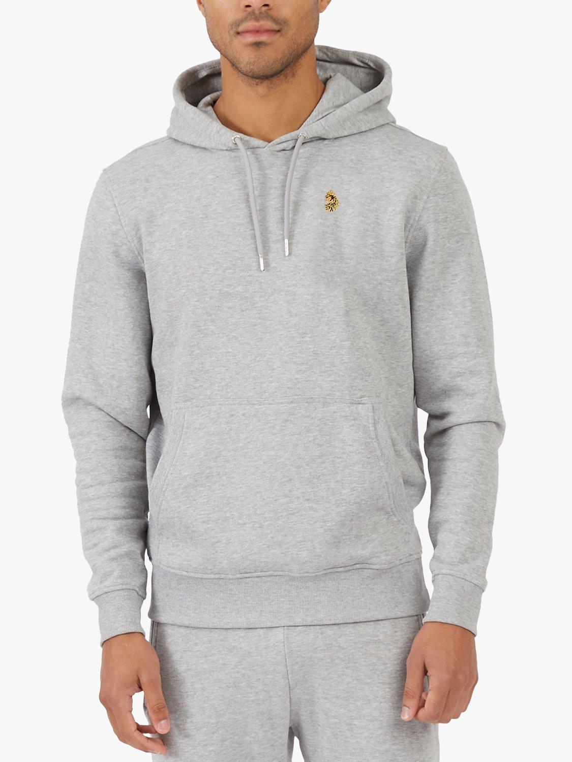 Product image 1 of 4, which shows LUKE 1977 Los Angeles 1000 Hoodie, Mid Marl Grey, XS