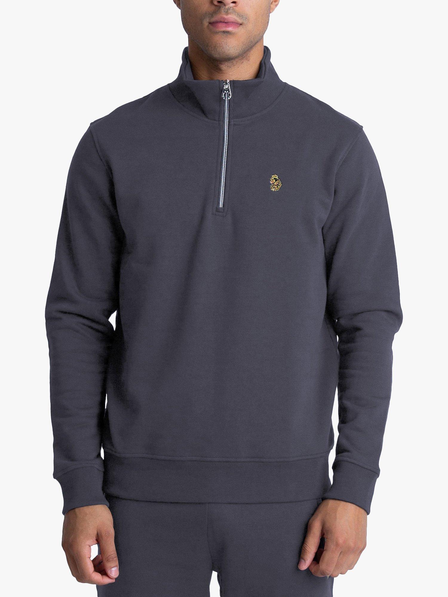 Product image 1 of 4, which shows LUKE 1977 Sydney 1000 Funnel Neck Sweatshirt, Charcoal, XS
