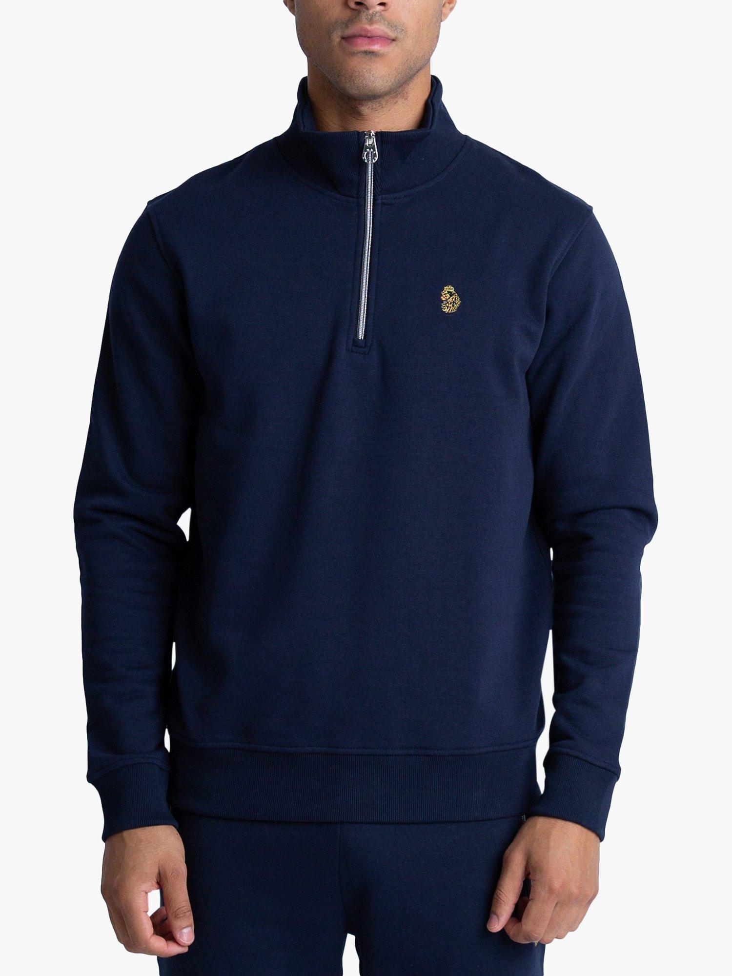 Product image 1 of 4, which shows LUKE 1977 Sydney 1000 Funnel Neck Sweatshirt, Dark Navy, XS