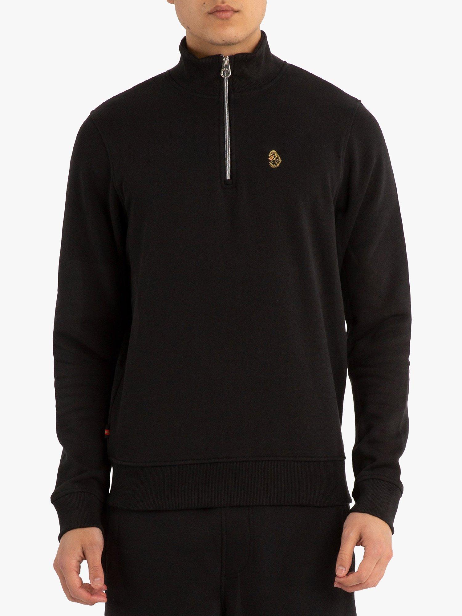 Product image 1 of 5, which shows LUKE 1977 Sydney 1000 Funnel Neck Sweatshirt, Jet Black, XS