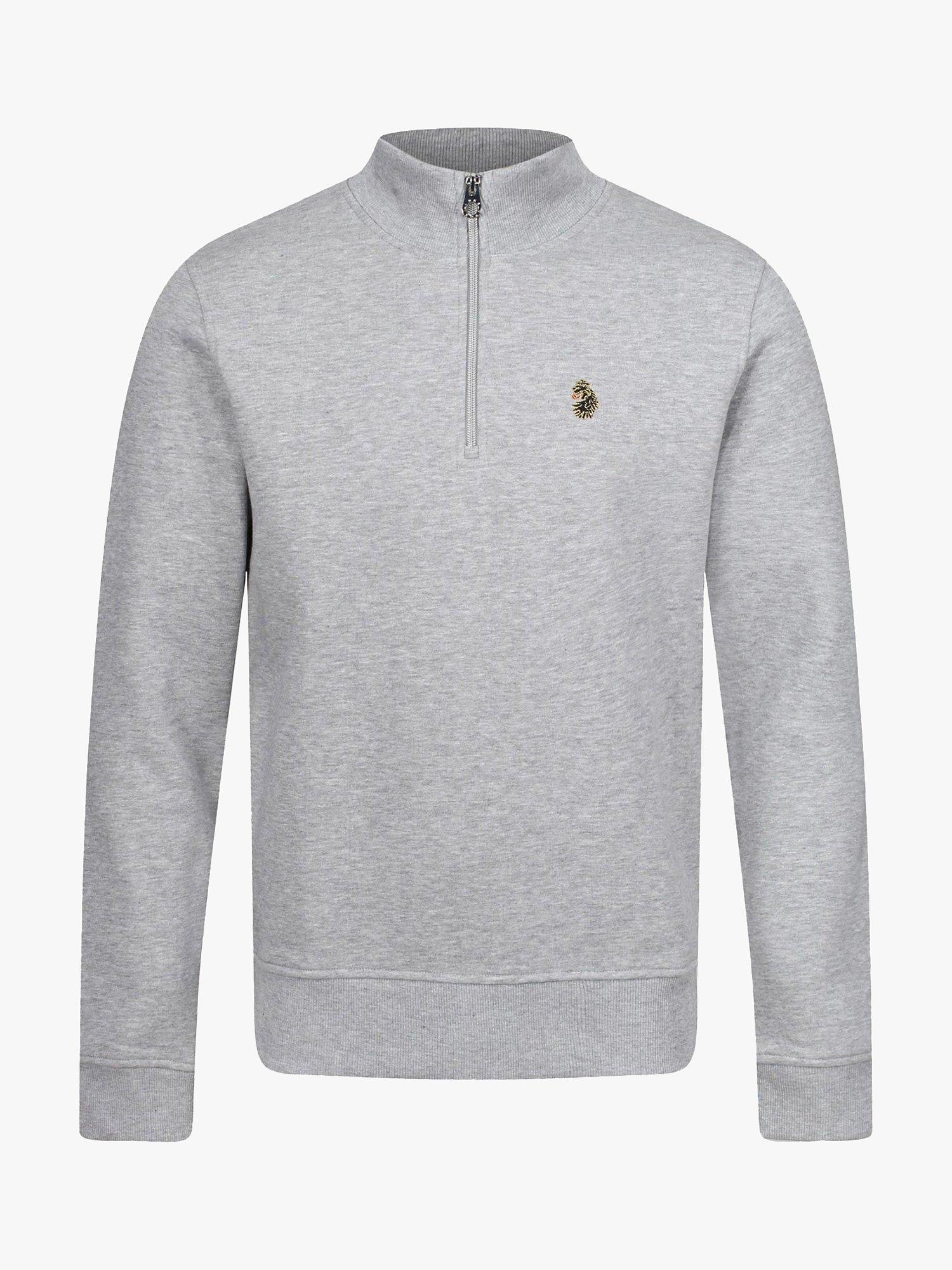 Product image 3 of 5, which shows LUKE 1977 Sydney 1000 Funnel Neck Sweatshirt, Mid Marle Grey, XS