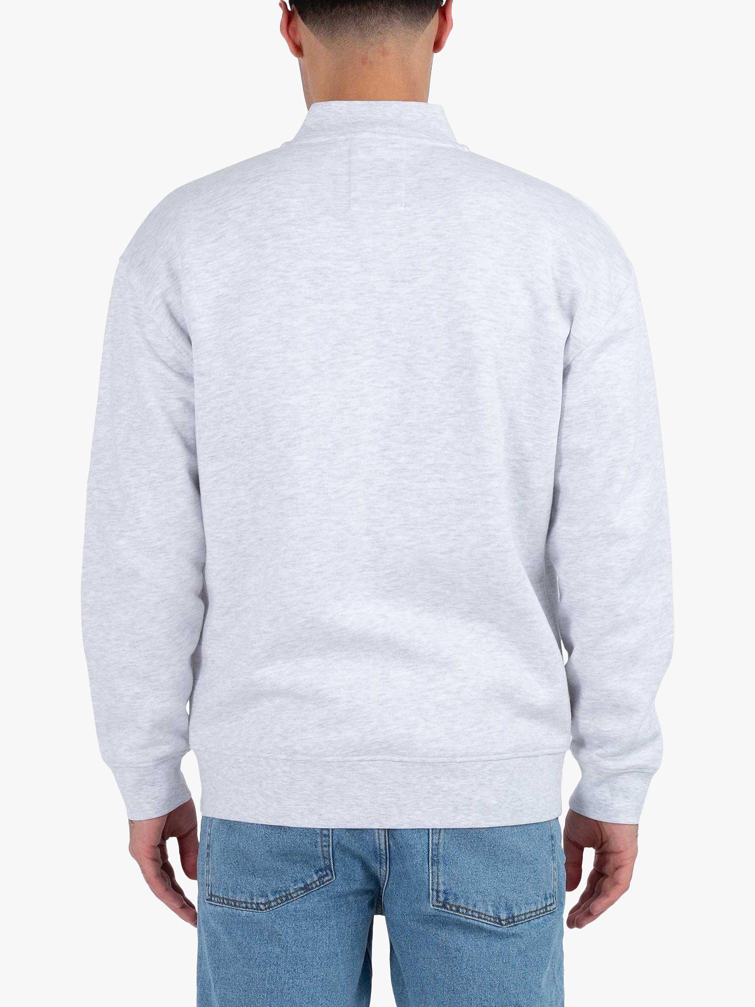 LUKE 1977 Tremendous Zip Through Sweatshirt Marl Grey