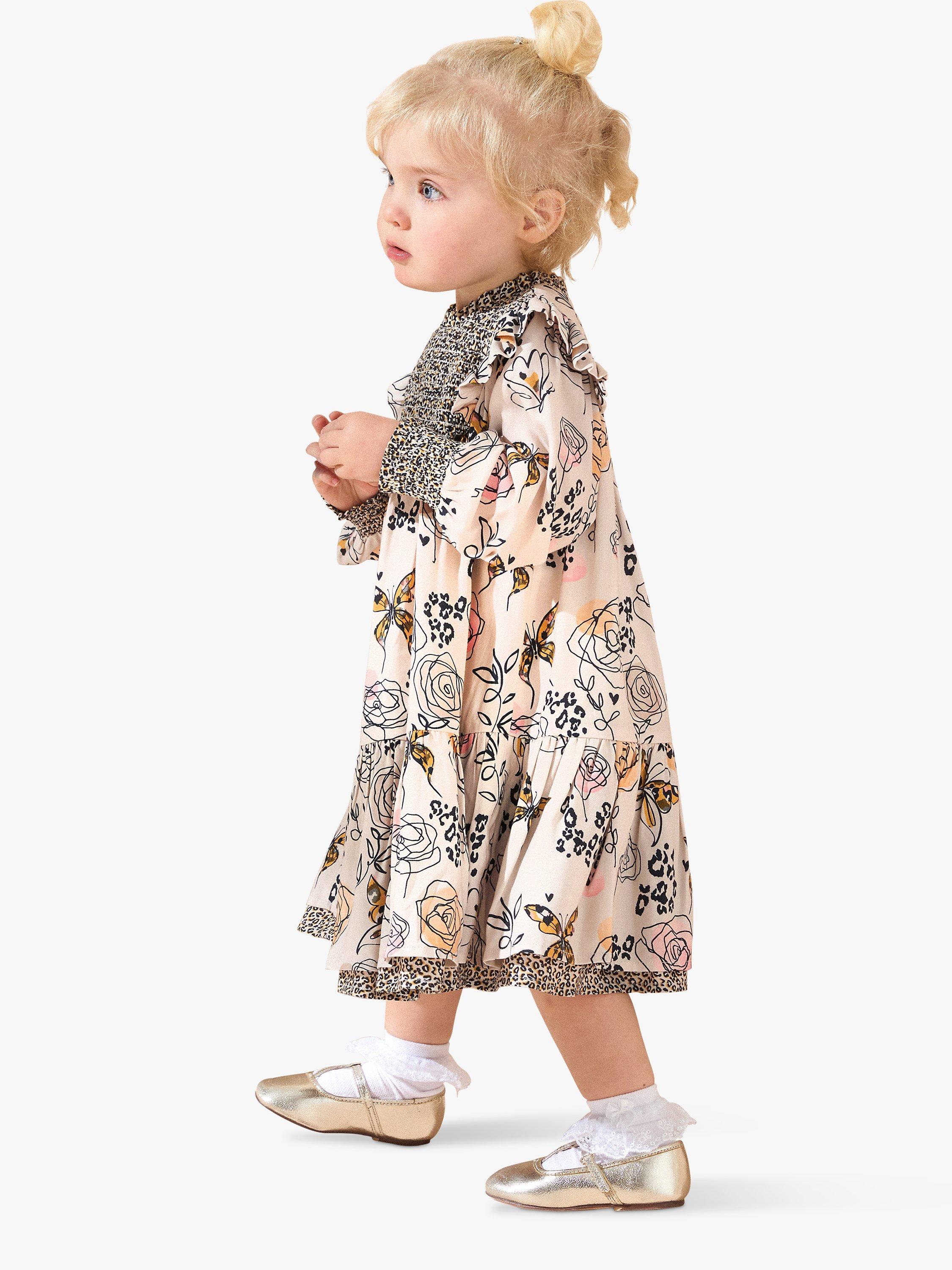 Product image 2 of 5, which shows Angel & Rocket Baby Lyra Butterfly Dress, Ecru, 3-6 months