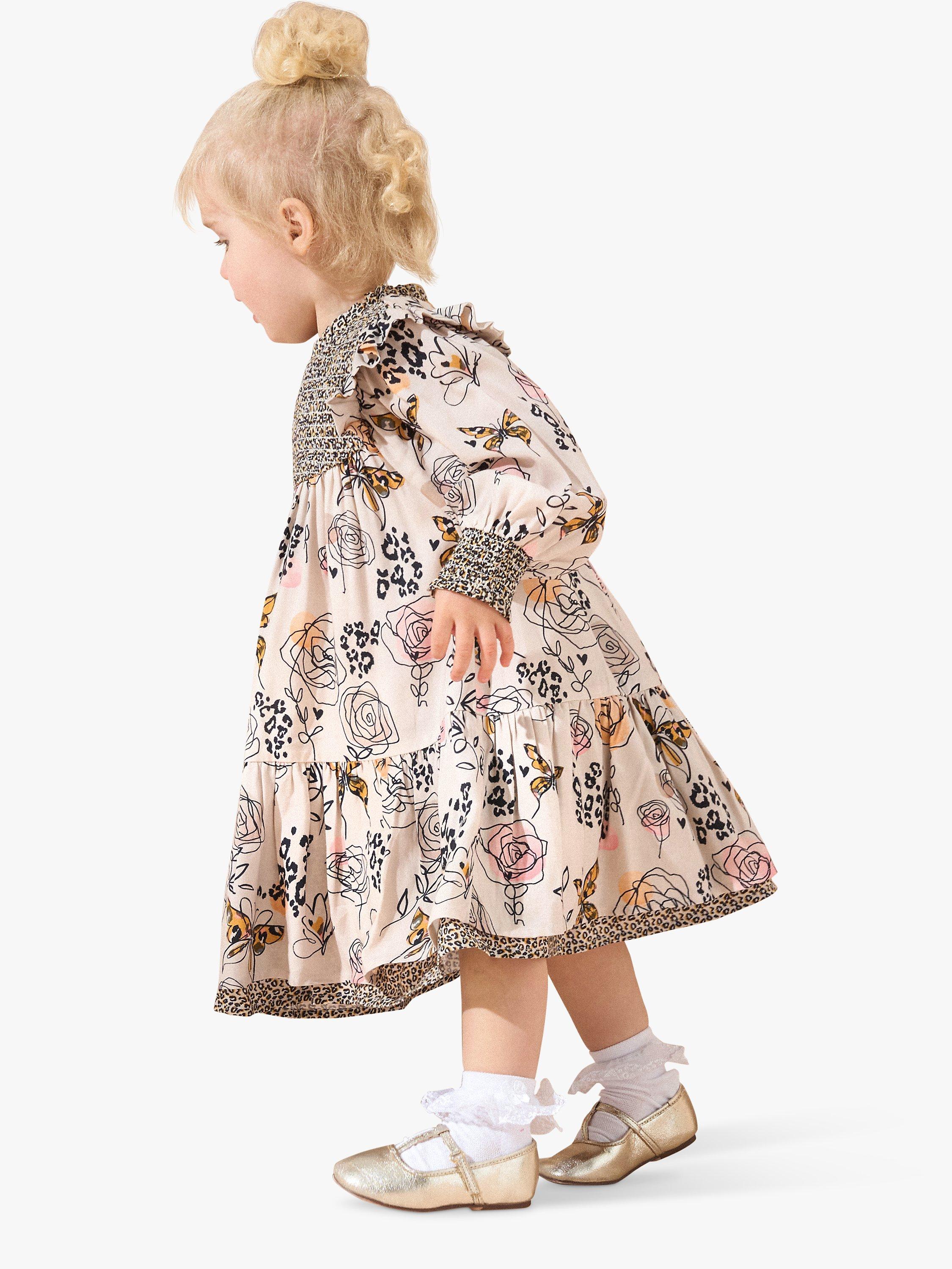 Product image 3 of 5, which shows Angel & Rocket Baby Lyra Butterfly Dress, Ecru, 3-6 months