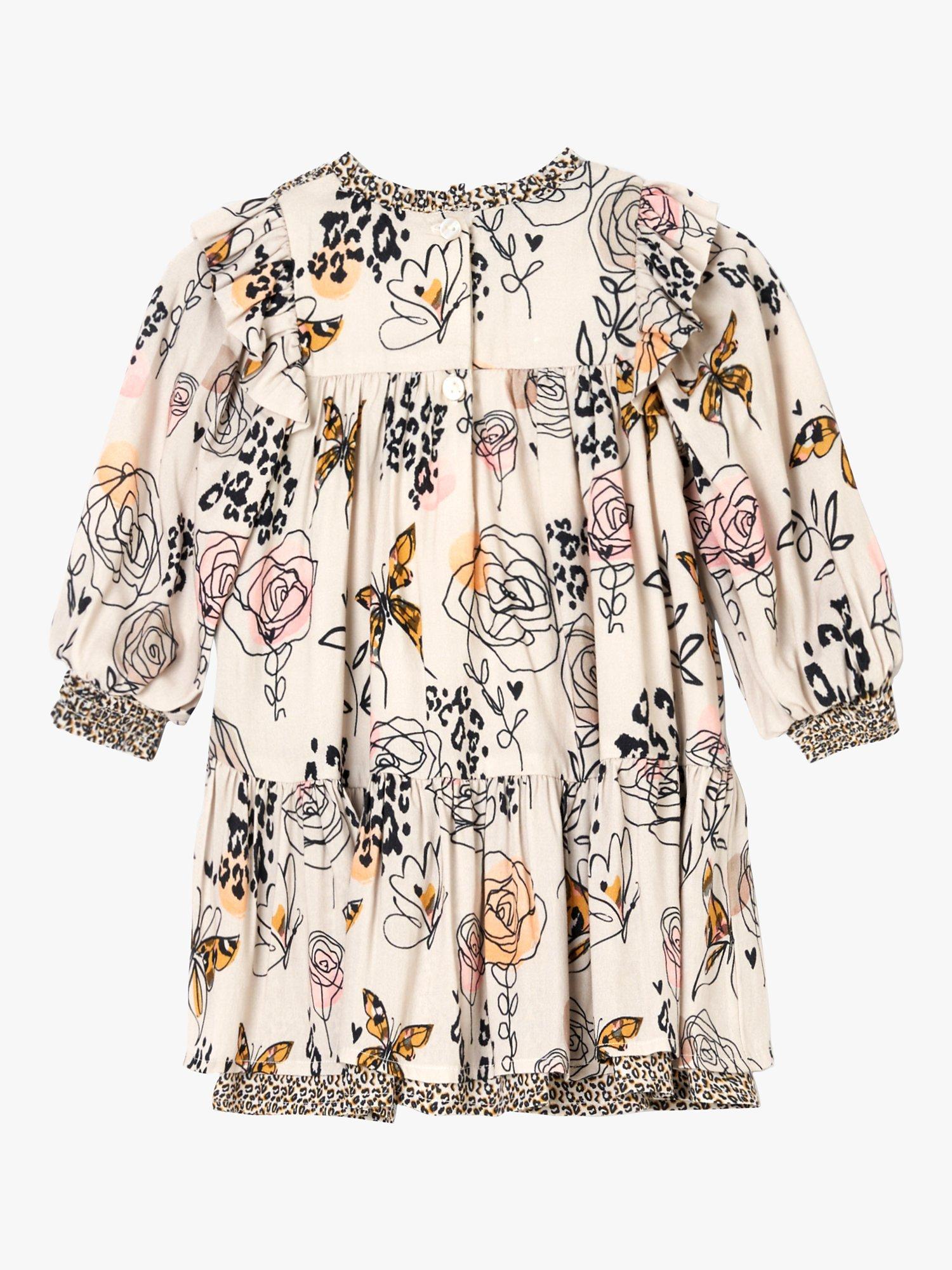 Product image 5 of 5, which shows Angel & Rocket Baby Lyra Butterfly Dress, Ecru, 3-6 months