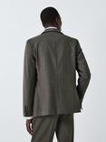 John Lewis Herringbone Wool Blend Blazer, Grey Taupe