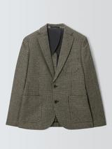 John Lewis Moon's Wool Check Regular Fit Blazer, Chestnut