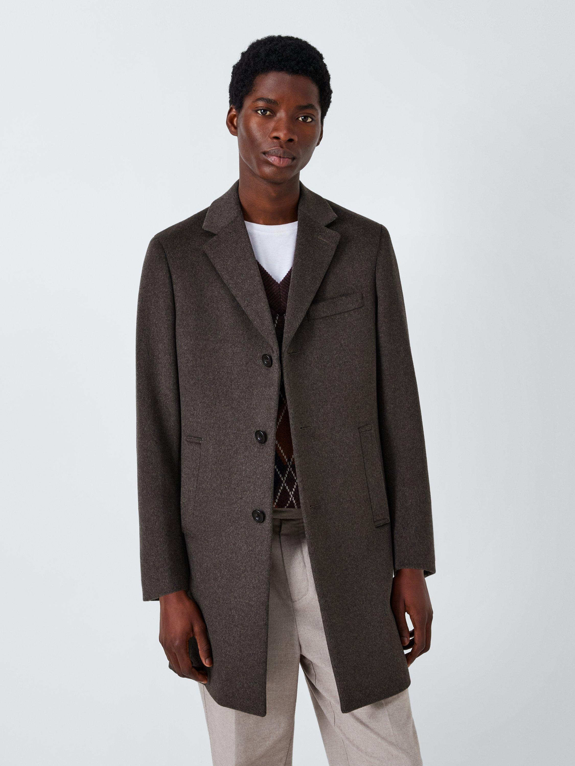 John Lewis Wool Blend Epsom Coat Brown