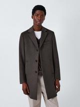 John Lewis Wool Blend Epsom Coat, Brown