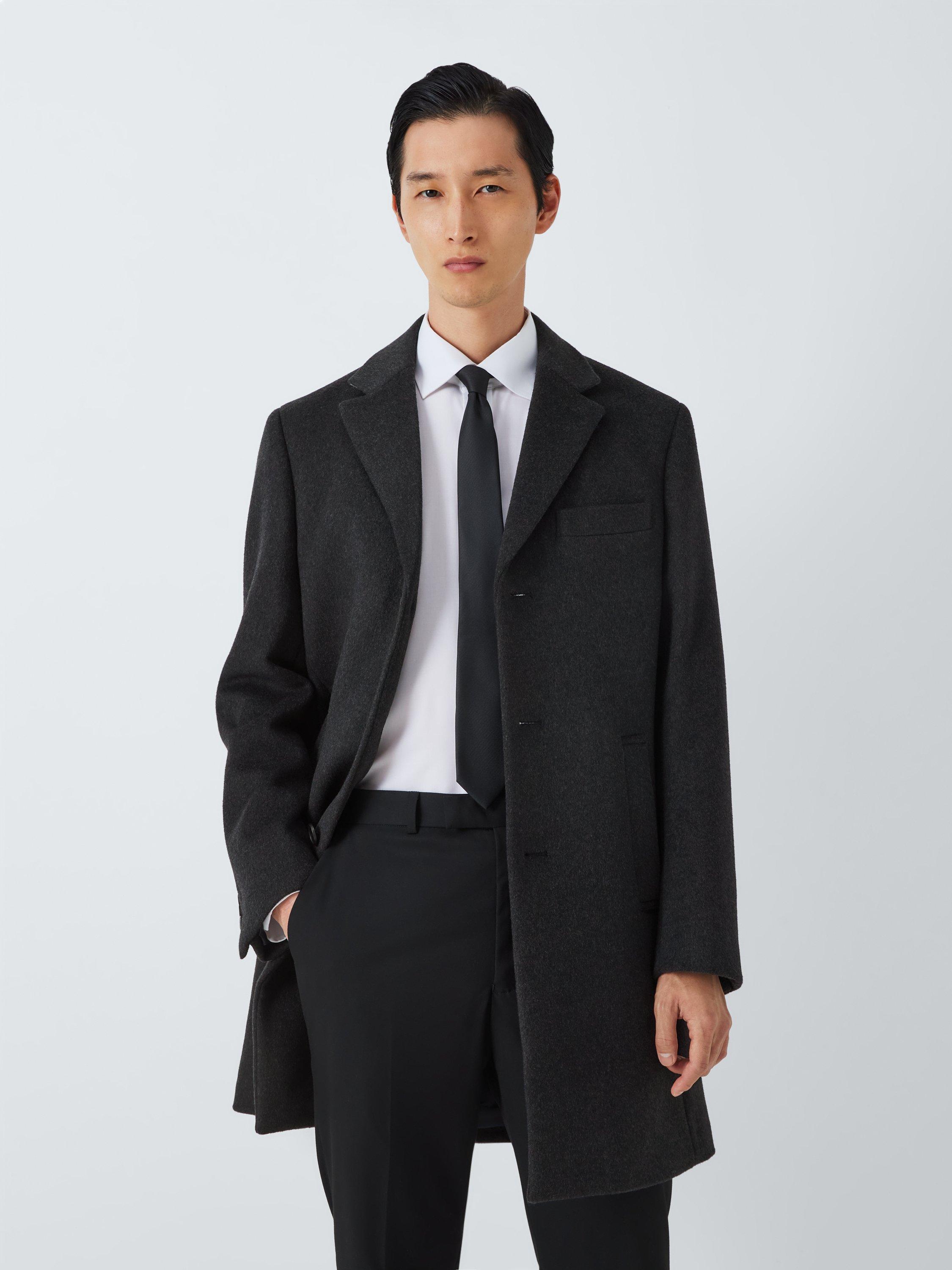 John Lewis Wool Blend Epsom Coat Charcoal