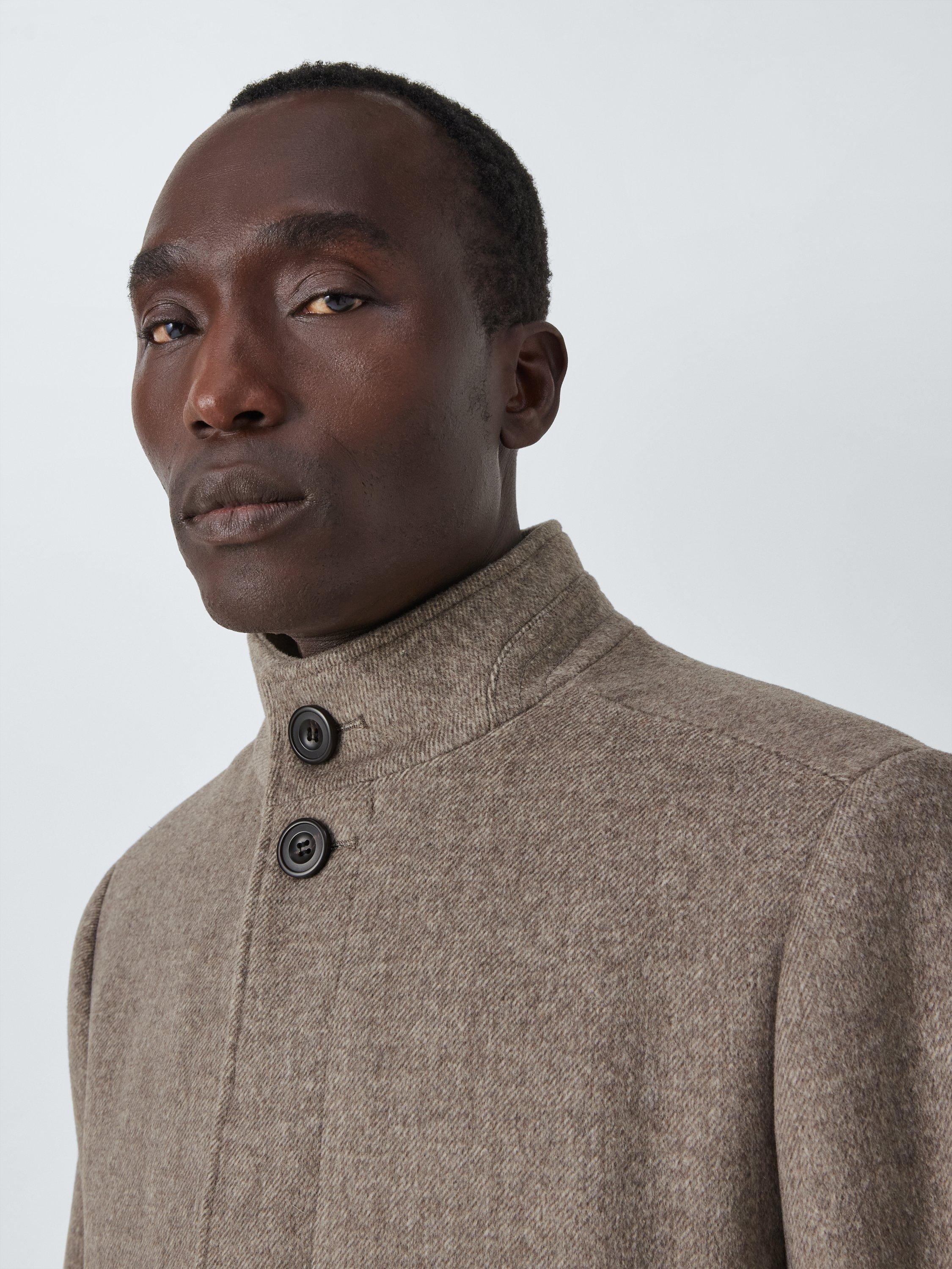 Funnel neck wool coat hotsell