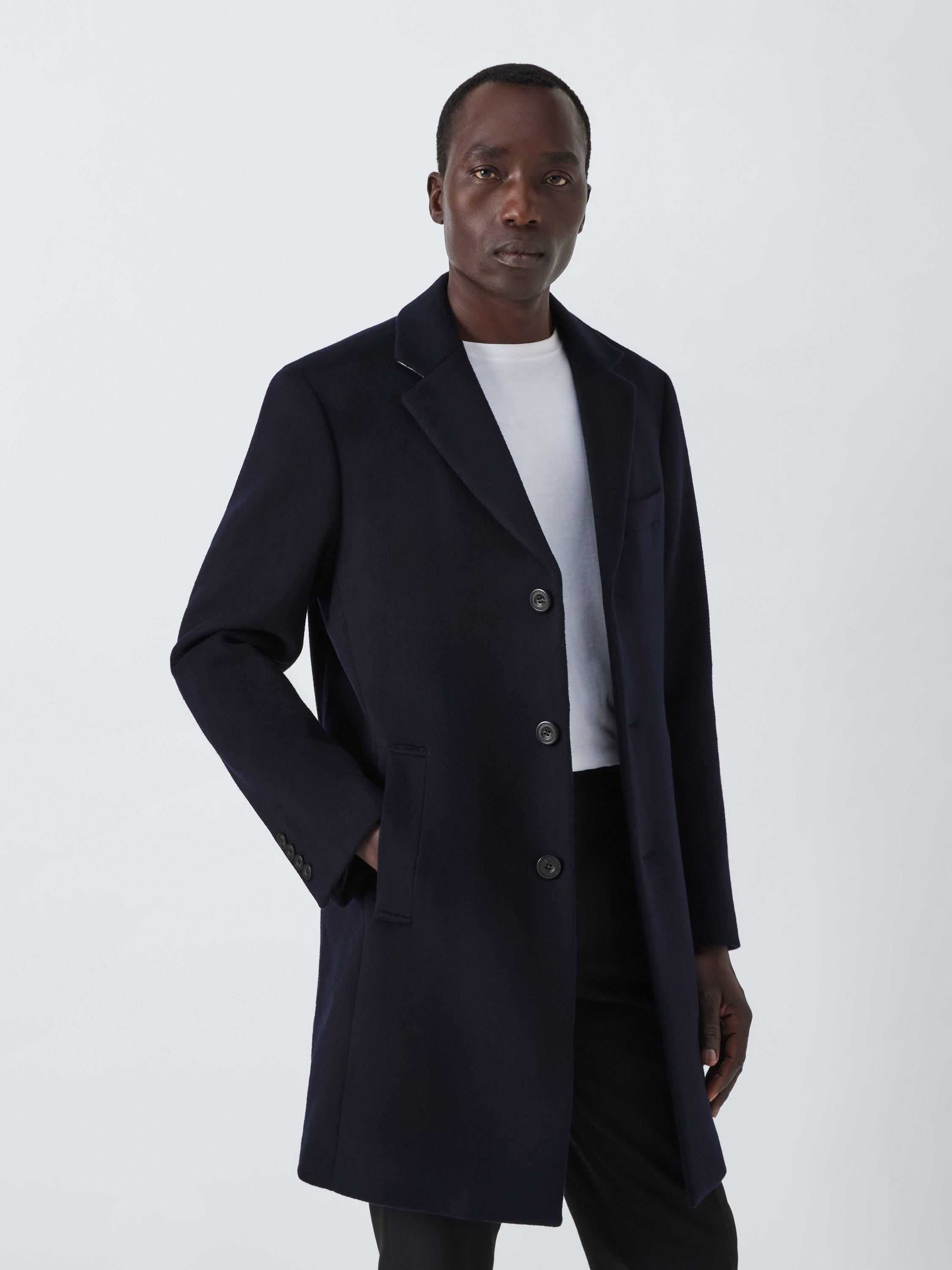 John Lewis Wool Blend Epsom Coat Navy