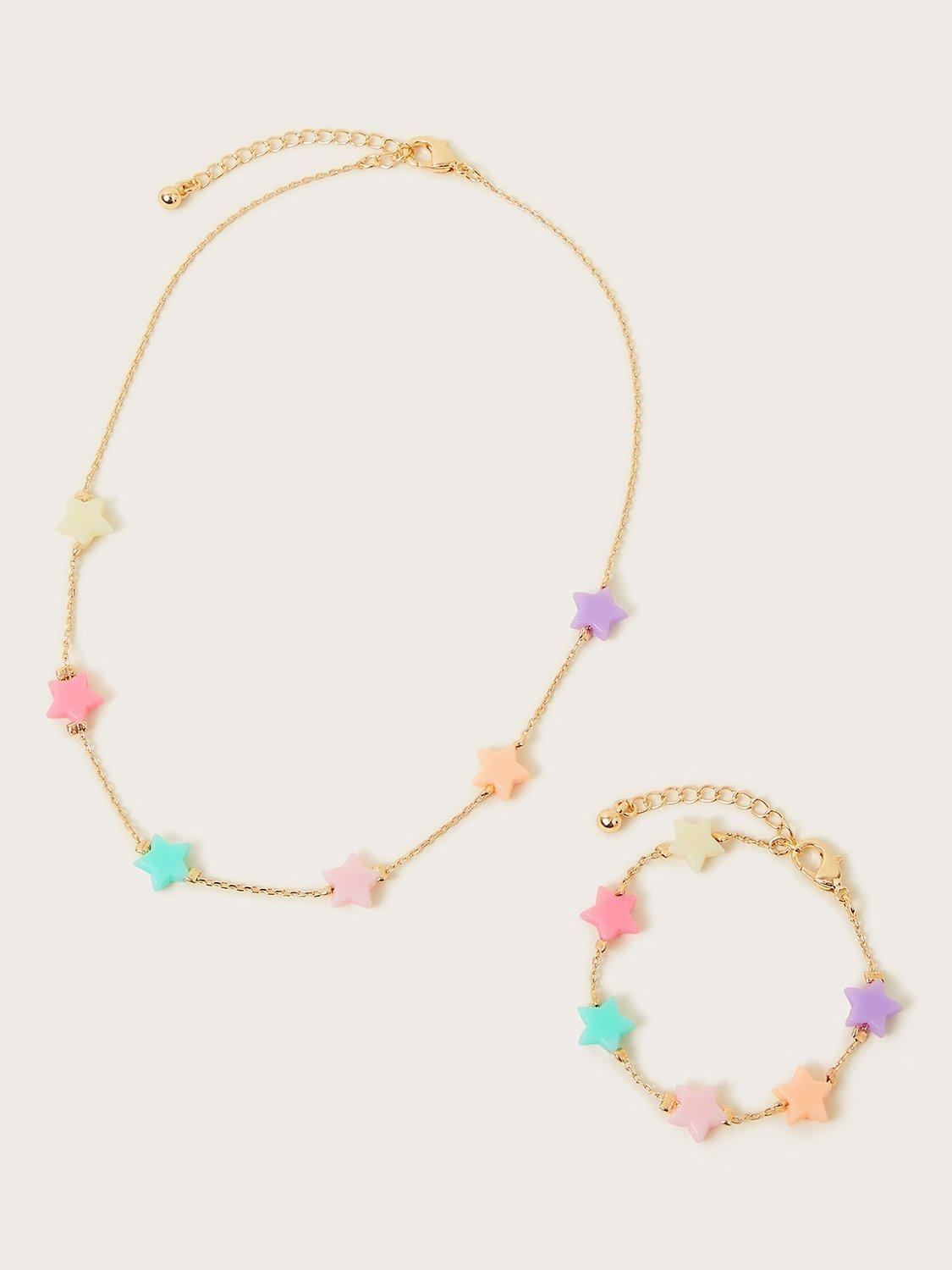 Monsoon Kids Shine Bright Star Necklace Bracelet Set Multi