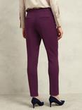 Hobbs Sami Tapered Trousers, Plum