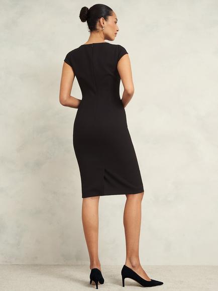 Hobbs Mia Pencil Dress, Black - view 2, Black