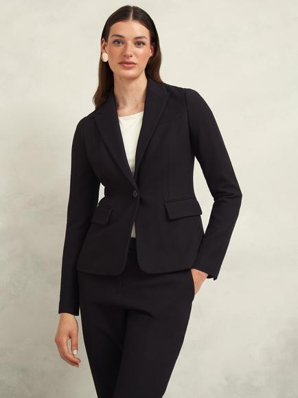 Hobbs Mia Fitted Suit Jacket, Black, Black