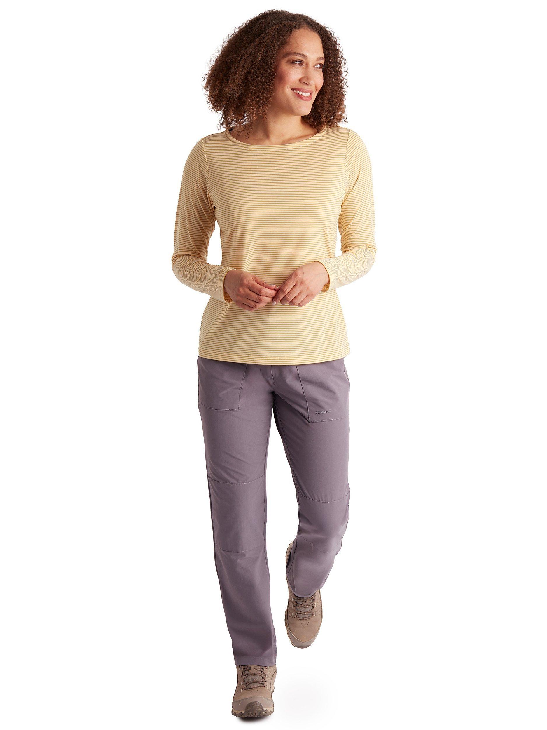 Rohan Women's Long Sleeve Shoreline Top, Ecru/Iris Yellow, XS