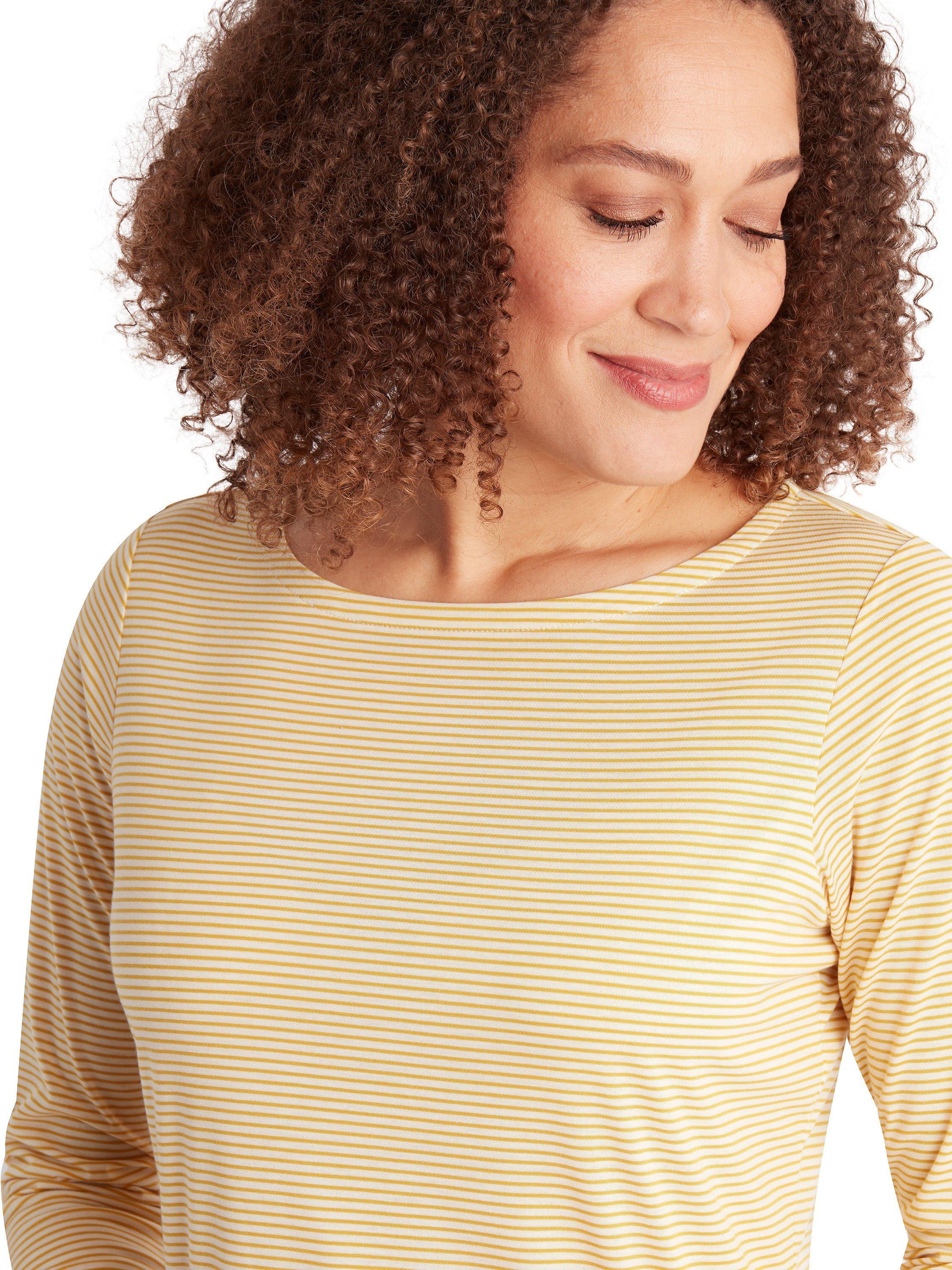 Rohan Women's Long Sleeve Shoreline Top, Ecru/Iris Yellow, XS