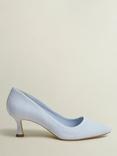 Hobbs Esther Suede Heeled Courts, Pale Blue