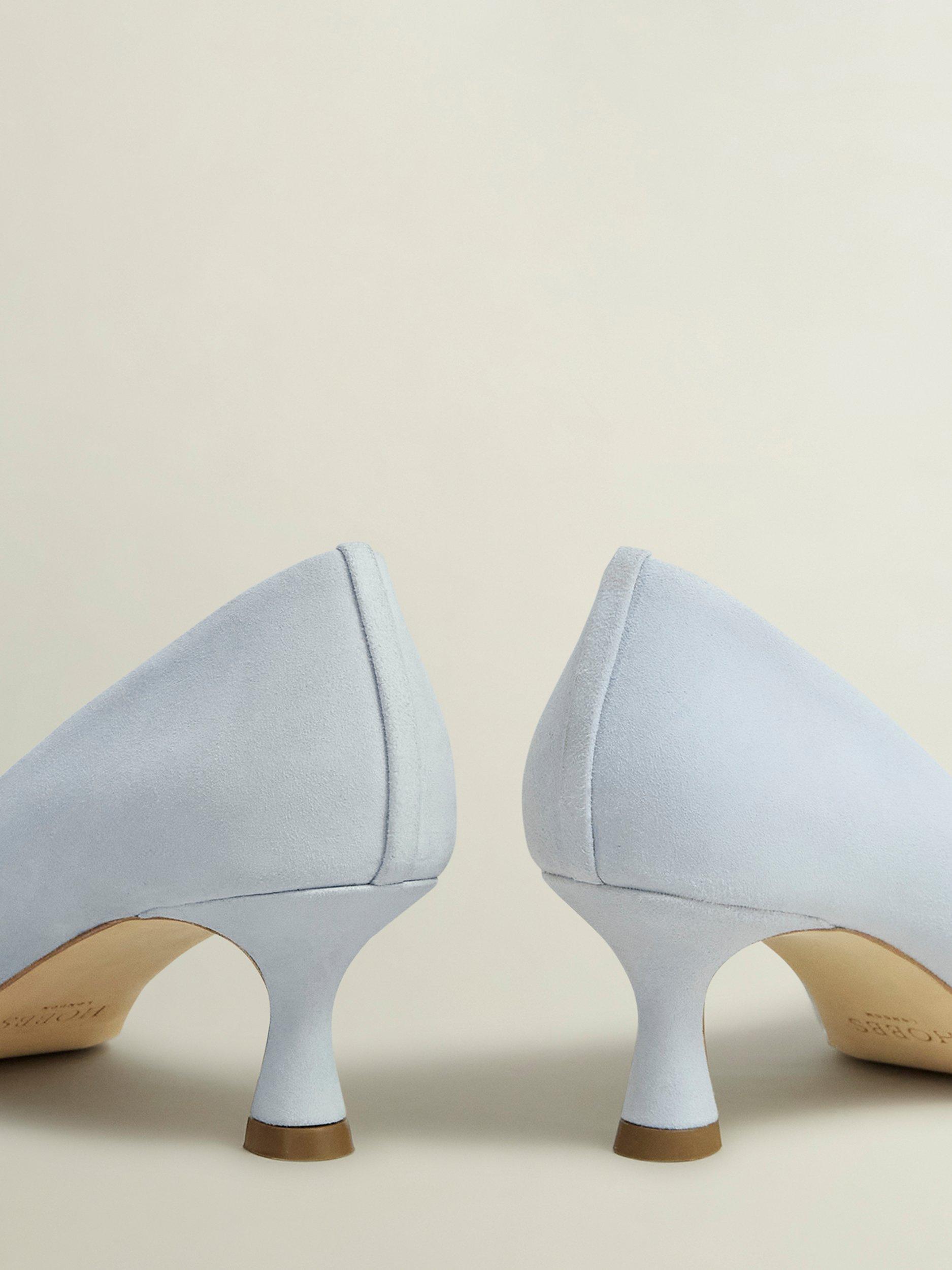 Pale blue suede heels online