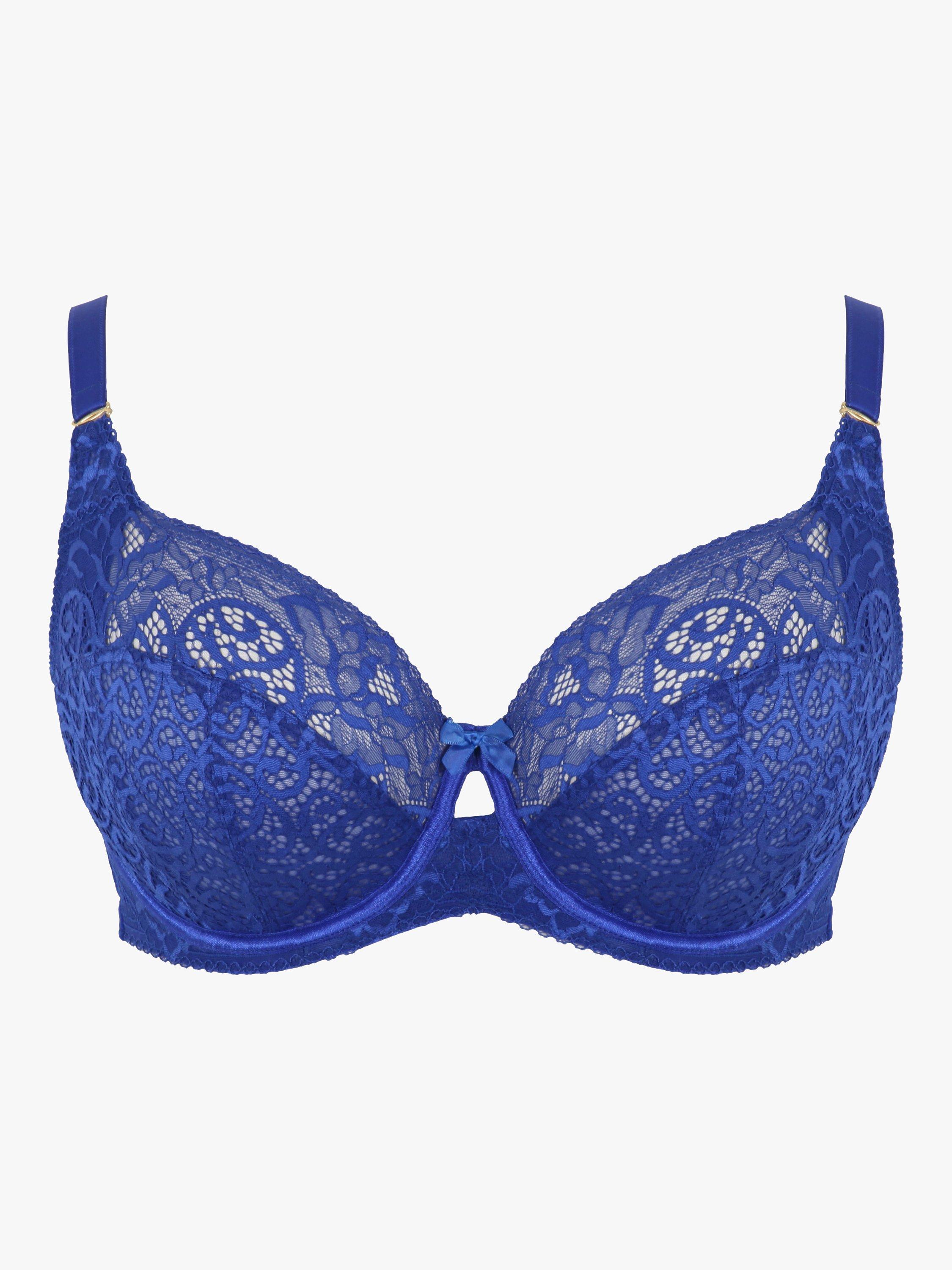 Panache Sculptresse Estel Wired Lace Full Cup Bra, Royal Blue, 34FF