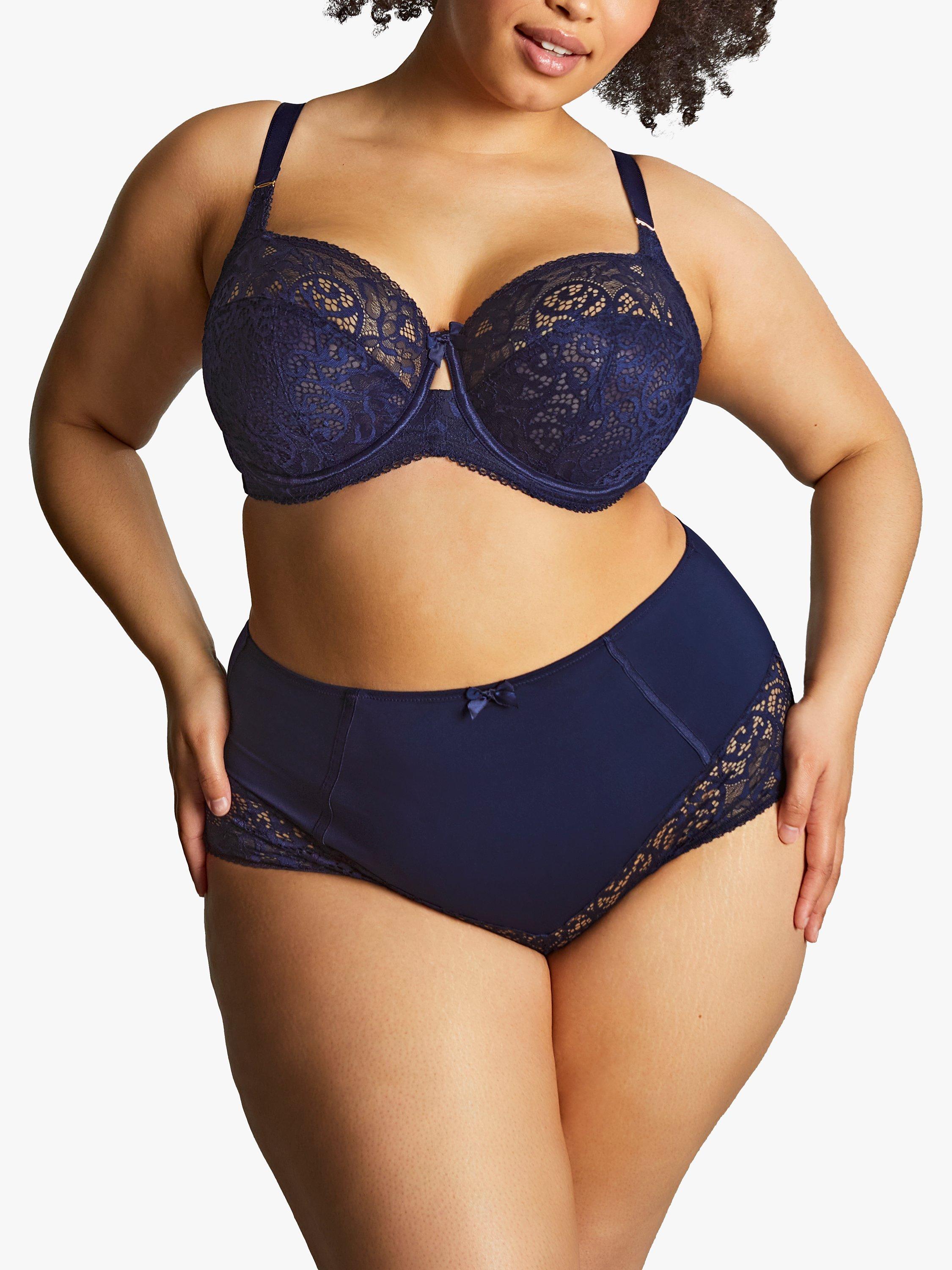 Product image 3 of 5, which shows Sculptresse Estel Lace Deef Brief, Navy, 12