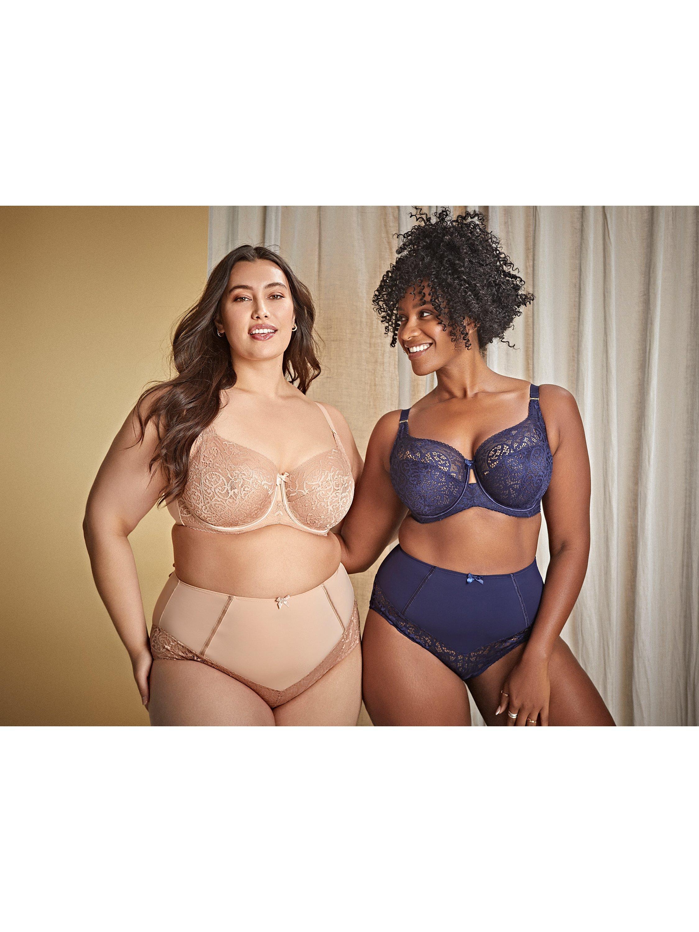 Product image 5 of 5, which shows Sculptresse Estel Lace Deef Brief, Navy, 12