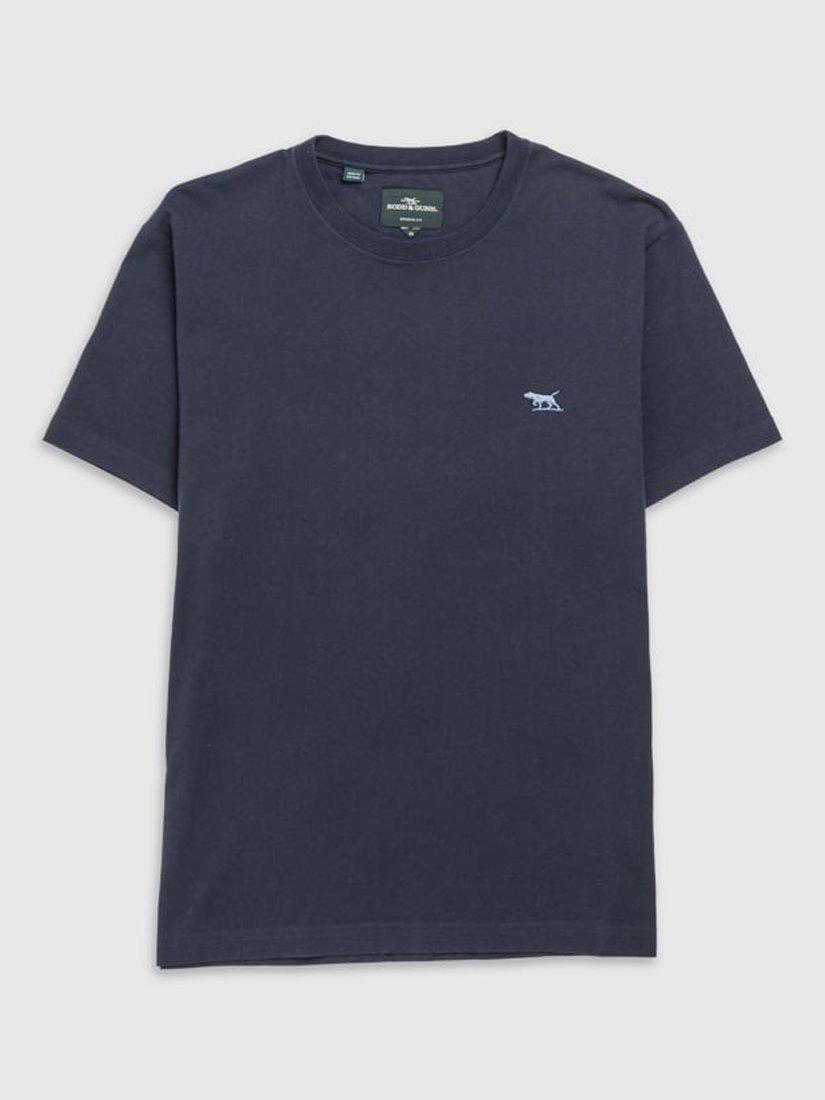 Product image 4 of 5, which shows Rodd & Gunn The Gunn Cotton Slim Fit Short Sleeve T-Shirt, Midnight, XS