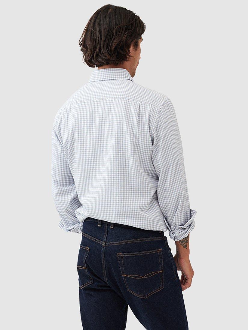 Product image 3 of 5, which shows Rodd & Gunn Whare Creek Micro Gingham Check Straight Fit Shirt, Ecru, XS