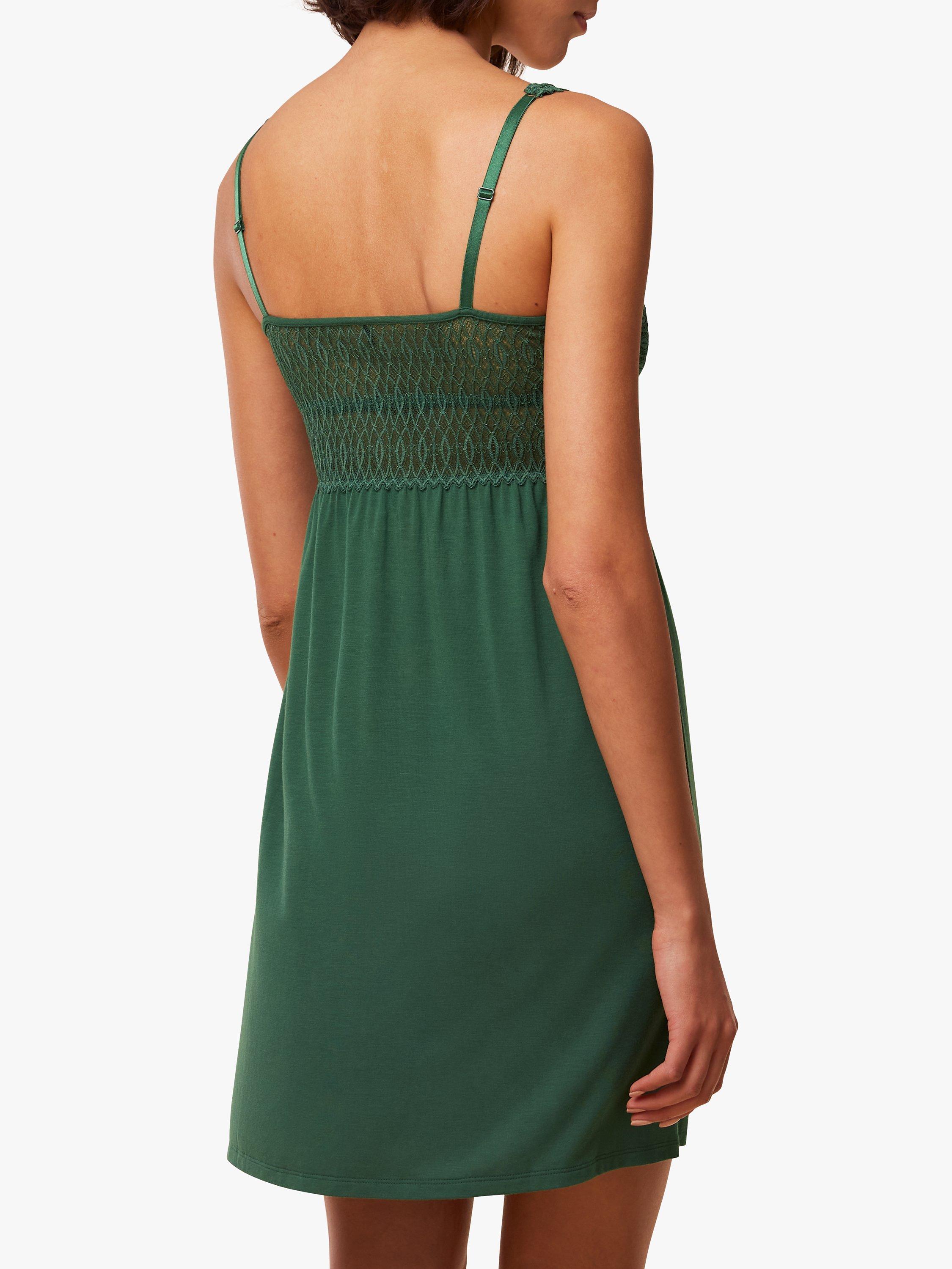 Product image 2 of 5, which shows Triumph Aura Spotlight Nightdress, Green Kiss, 14