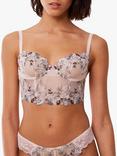 Triumph Sensual Spotlight Floral Underwired Corset Bra, Foundation Nude