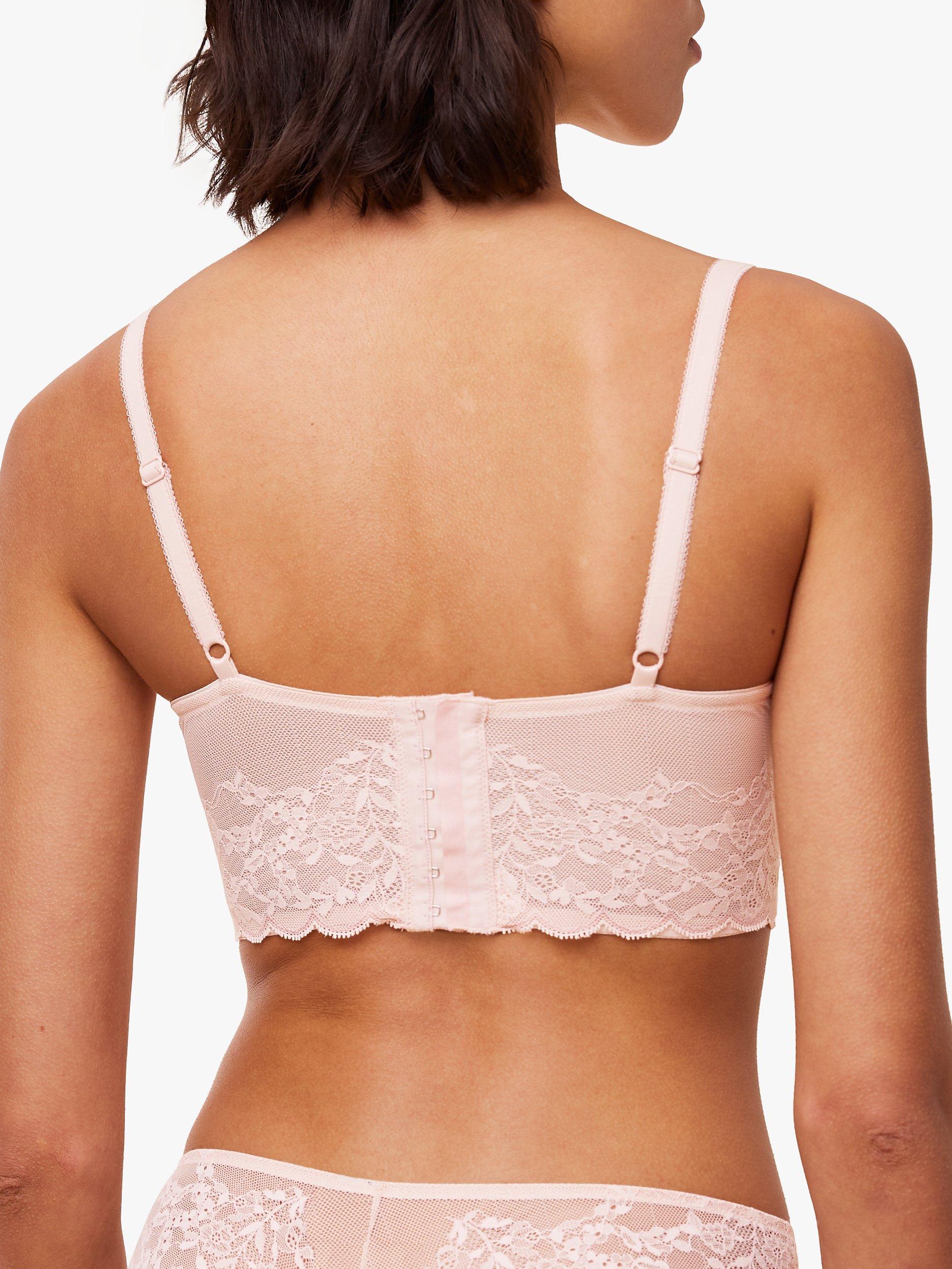 Product image 2 of 5, which shows Triumph Sensual Spotlight Floral Underwired Corset Bra, Foundation Nude, 32B