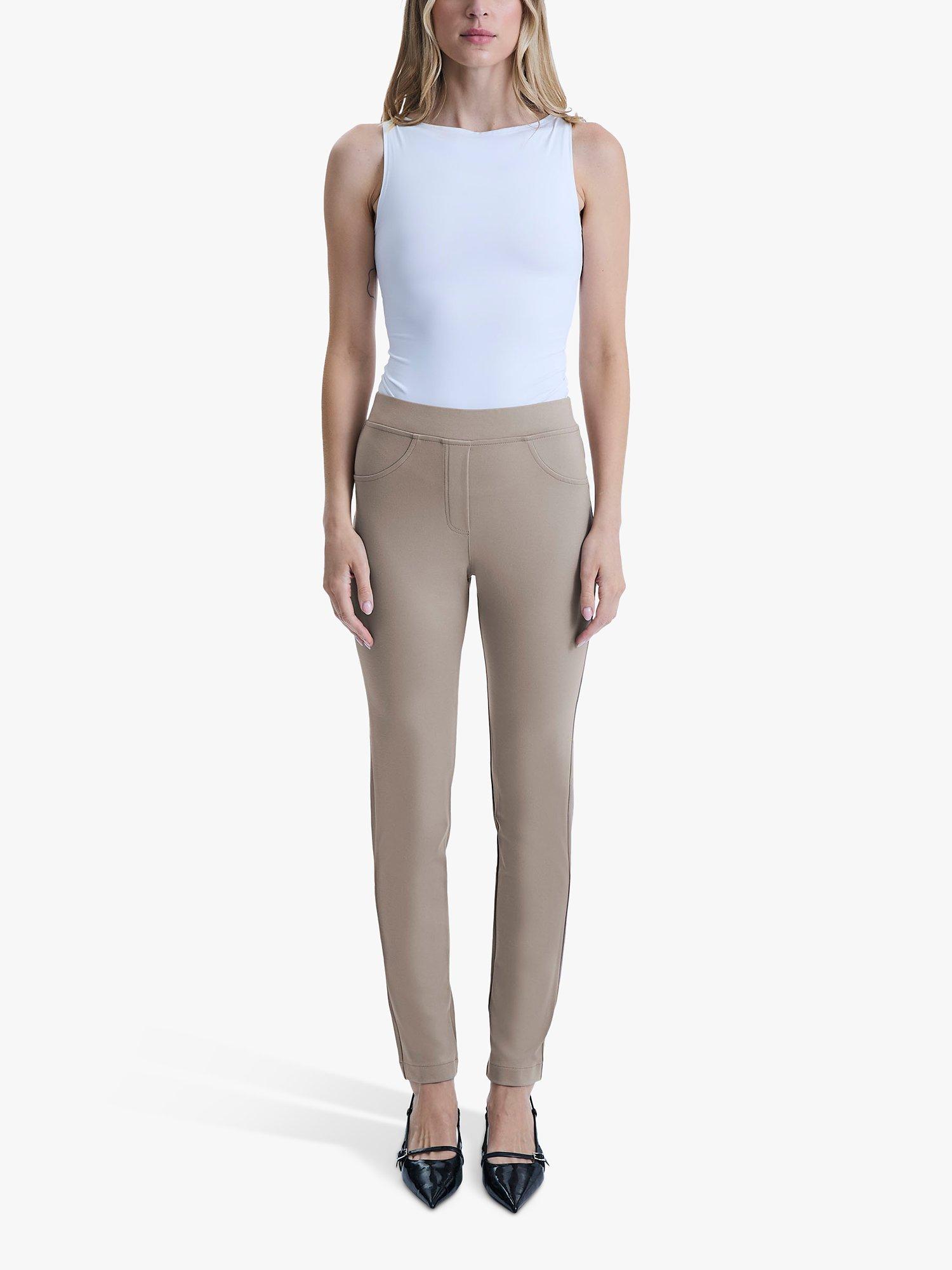 Product image 1 of 5, which shows James Lakeland Cigarette Stretch Trousers, Beige, 8